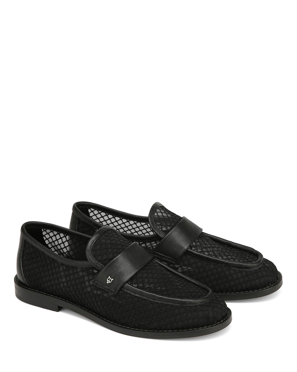 Naked Wolfe Lana Mesh Black Loafers | 6349-CRGMI