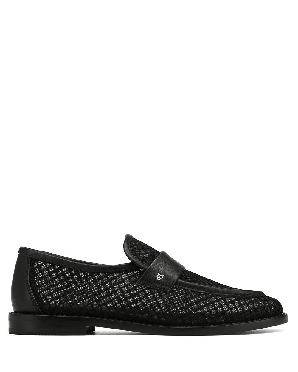 Naked Wolfe Lana Mesh Black Loafers | 6349-CRGMI