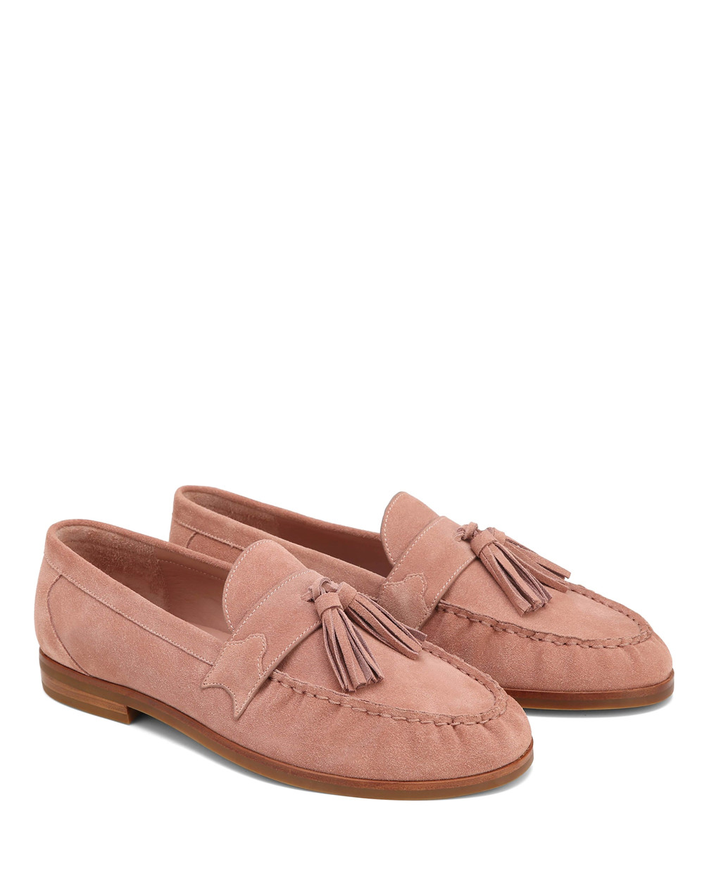 Naked Wolfe Lido Dusty Pink Cow Suede Loafers | 1853-GOEHZ