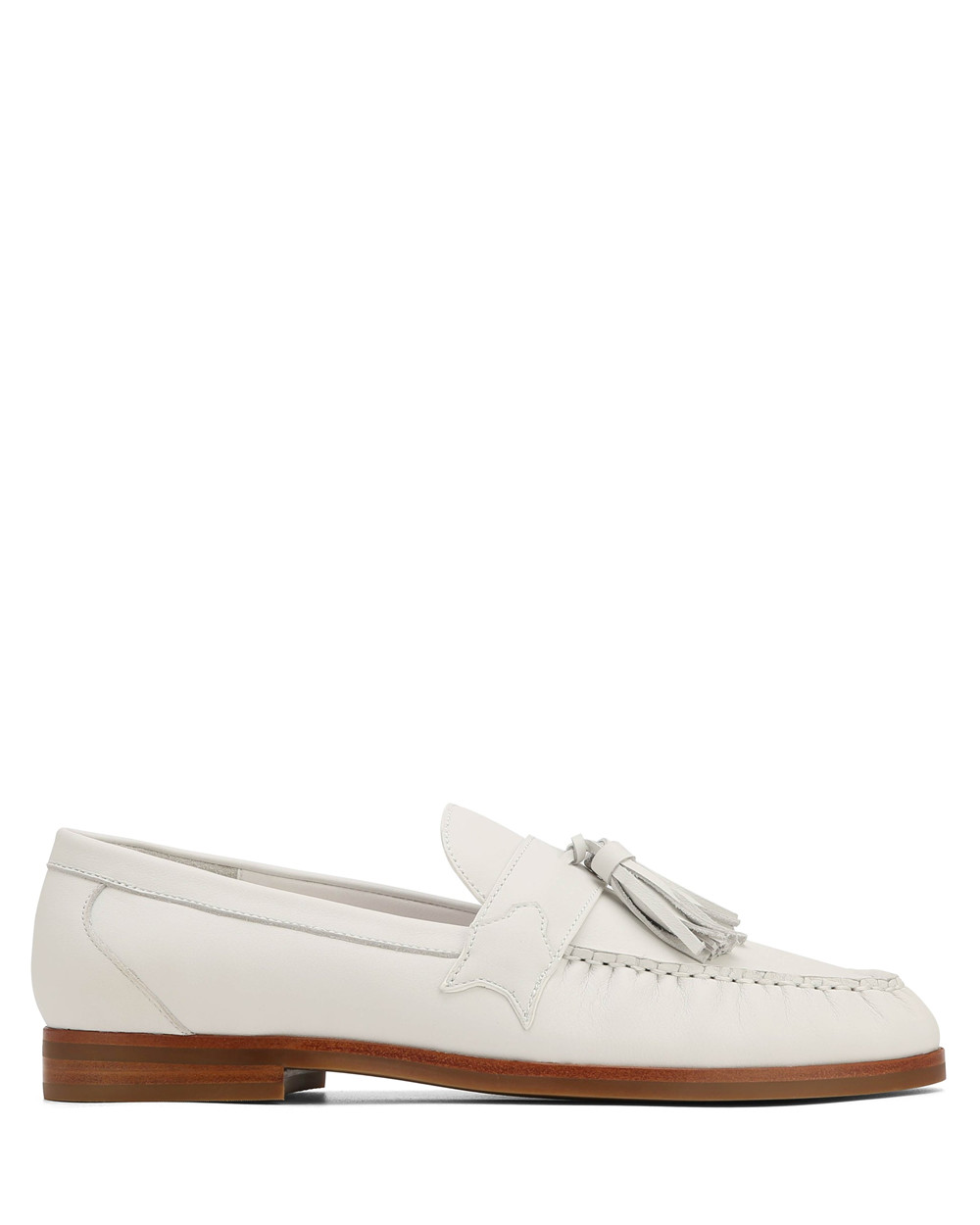 Naked Wolfe Lido Pure White Wave Cow Suede Loafers | 7564-BXUDA