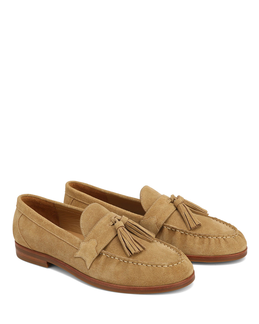 Naked Wolfe Lido Tan Cow Suede Loafers | 5236-AYFIU