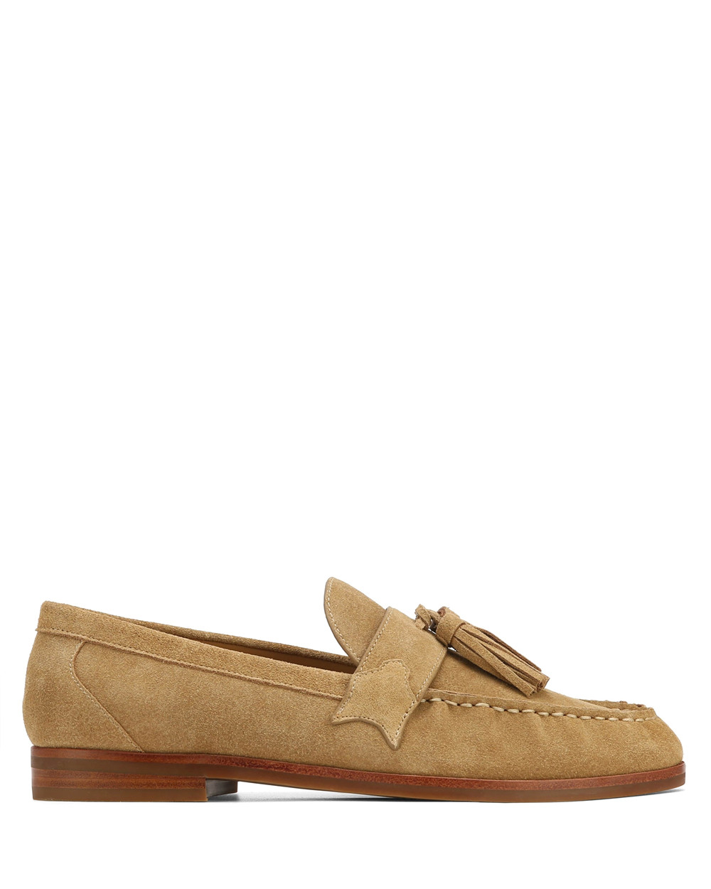 Naked Wolfe Lido Tan Cow Suede Loafers | 5236-AYFIU