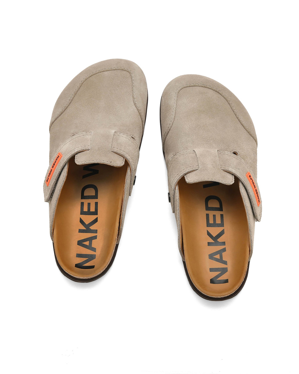 Naked Wolfe Melt Taupe Suede Slides | 1250-OYRJT