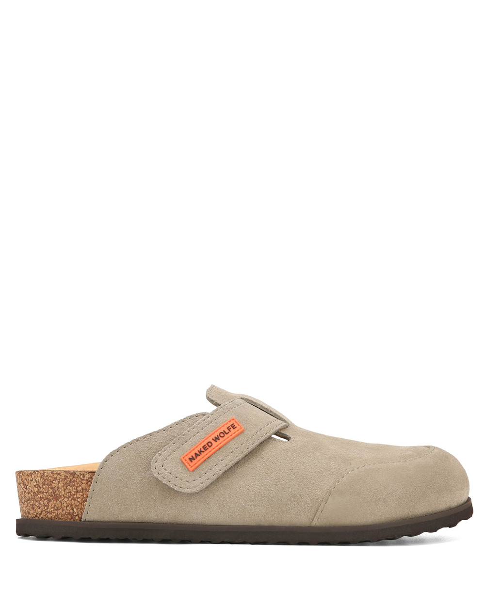 Naked Wolfe Melt Taupe Suede Slides | 1250-OYRJT