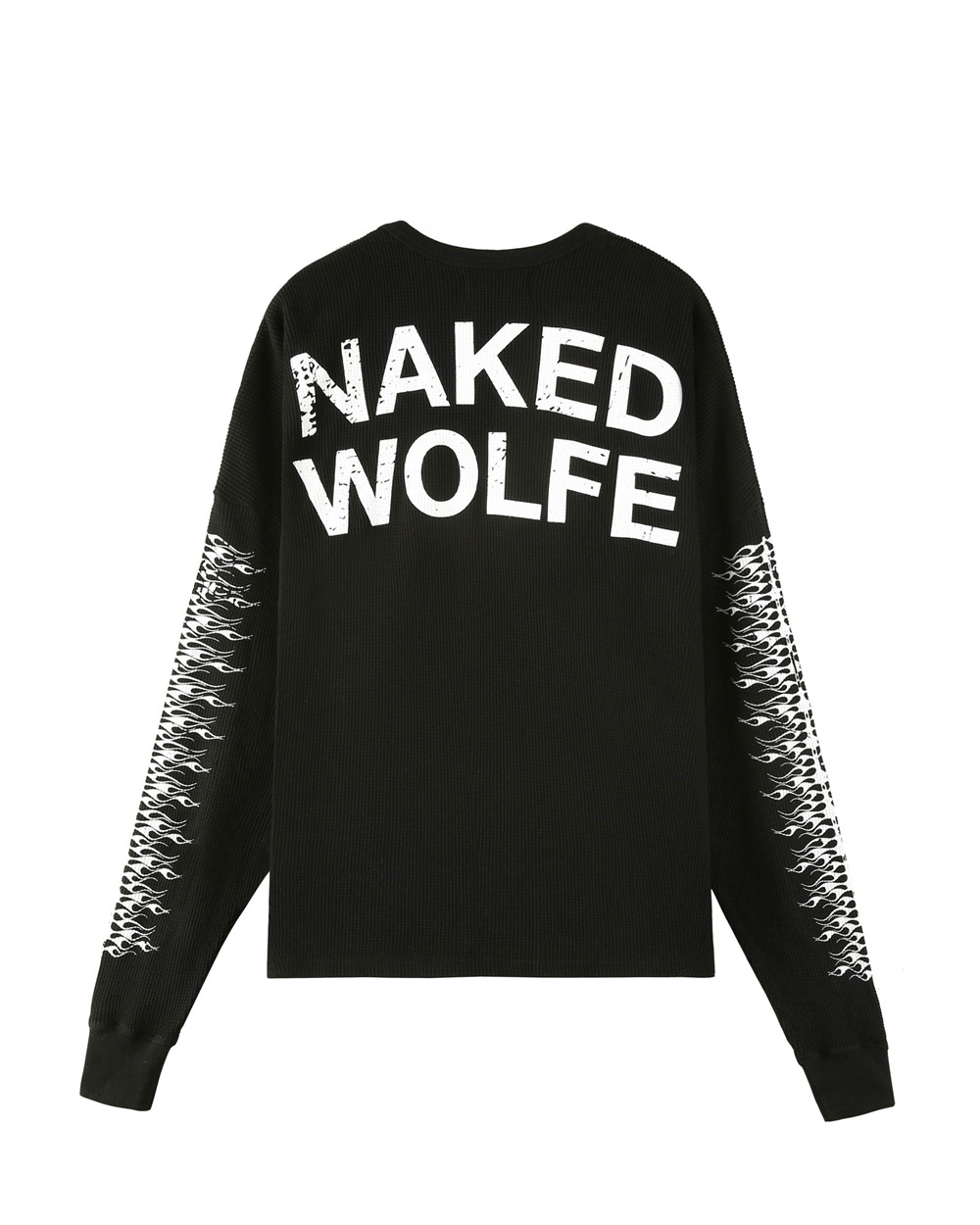 Naked Wolfe Naked Wolfe Thermal Black Sweatshirts | 4586-VXCKE