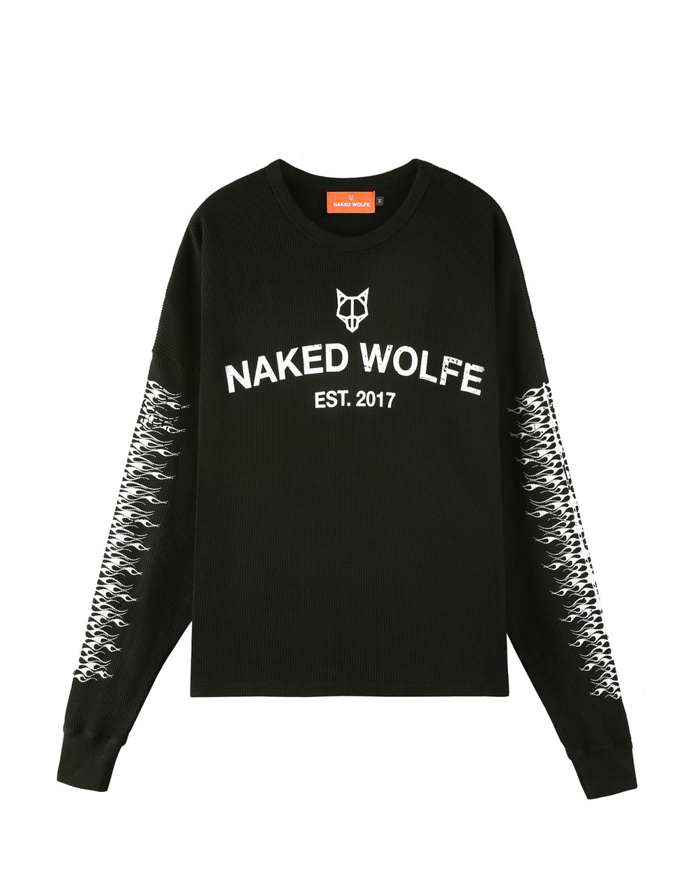 Naked Wolfe Naked Wolfe Thermal Black Sweatshirts | 4586-VXCKE