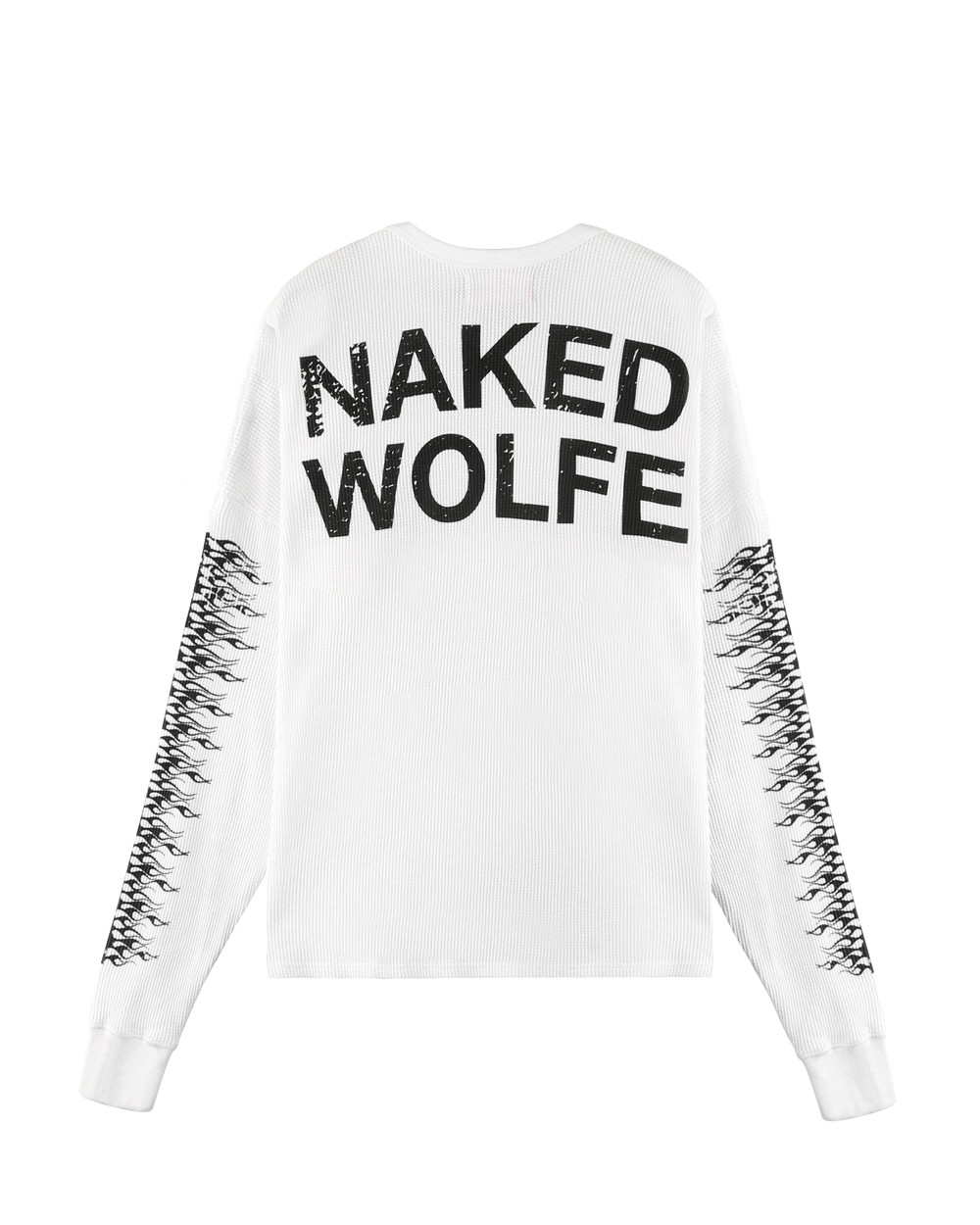 Naked Wolfe Naked Wolfe Thermal White Sweatshirts | 7639-WTZIB