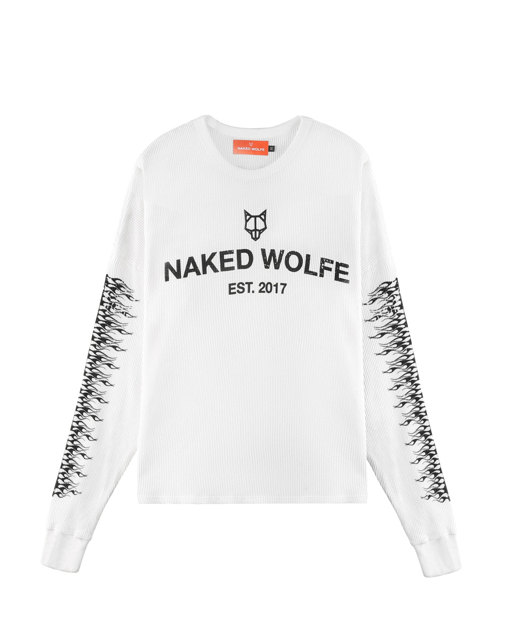 Naked Wolfe Naked Wolfe Thermal White Sweatshirts | 7639-WTZIB