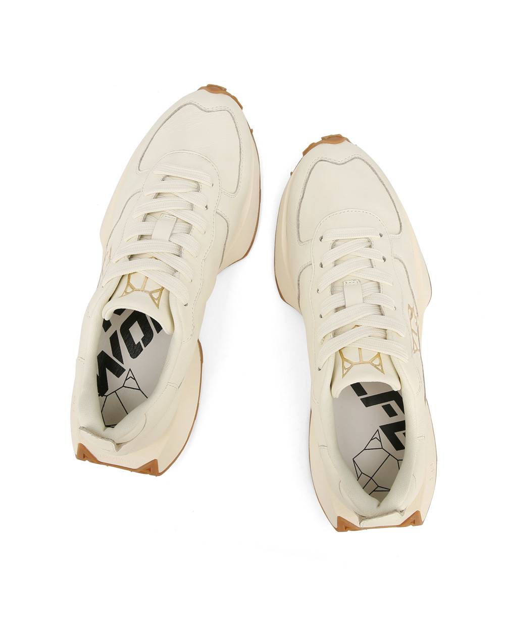 Naked Wolfe Pacific Off White Genesis Leather Sneakers | 1536-IKOTV