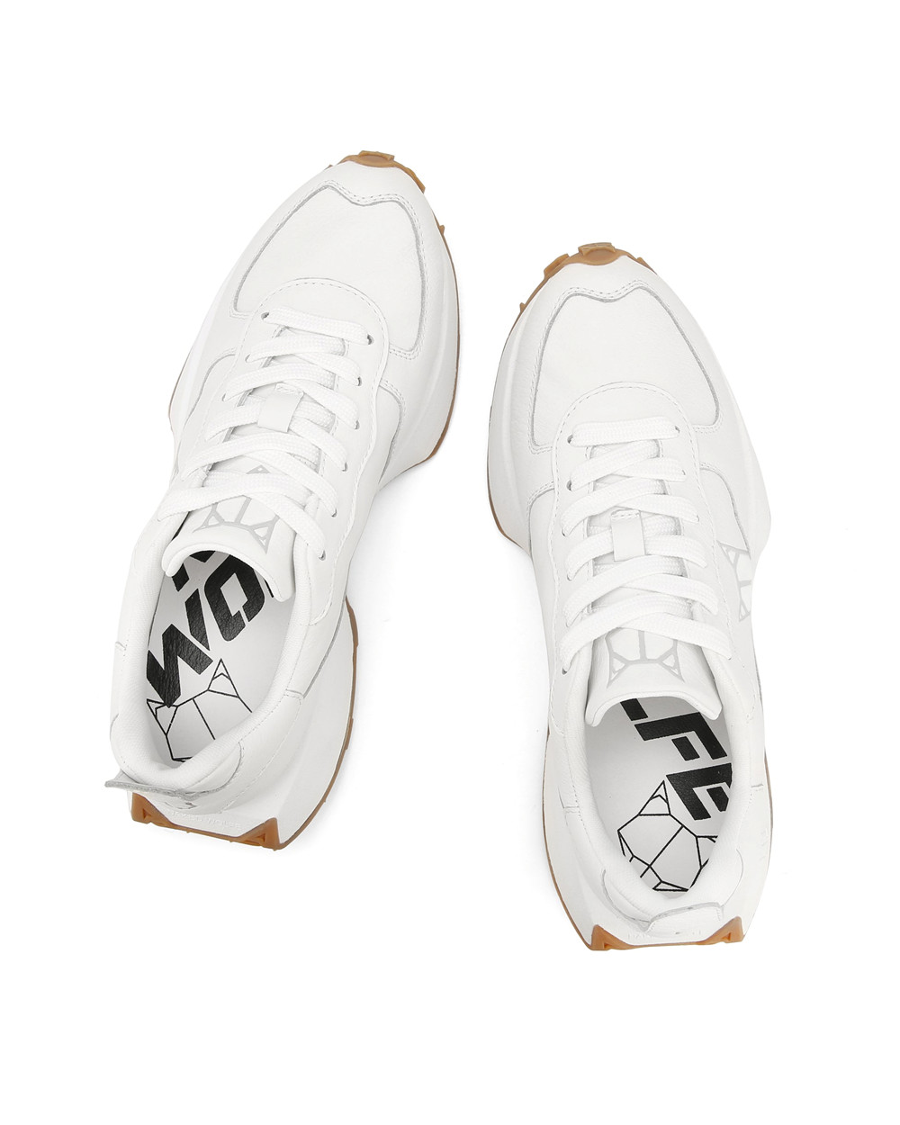 Naked Wolfe Pacific White Genesis Leather Sneakers | 8213-FDUGS