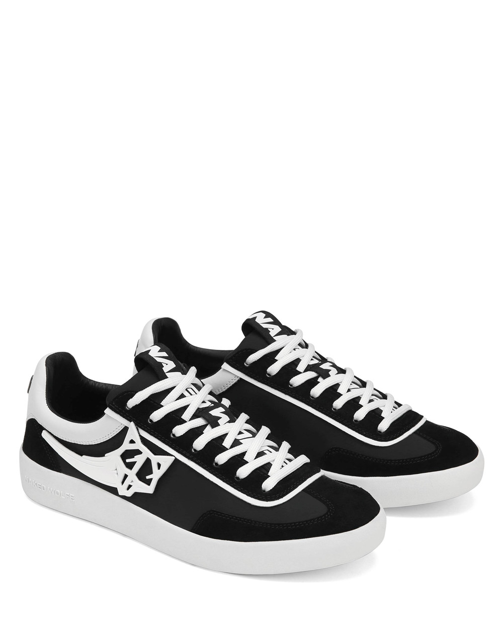 Naked Wolfe Palm Black Nylon Sneakers | 0617-GUIRB