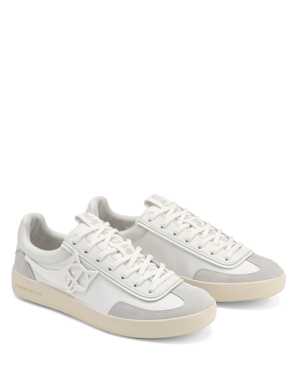 Naked Wolfe Palm White Nylon Sneakers | 7219-XNSHY