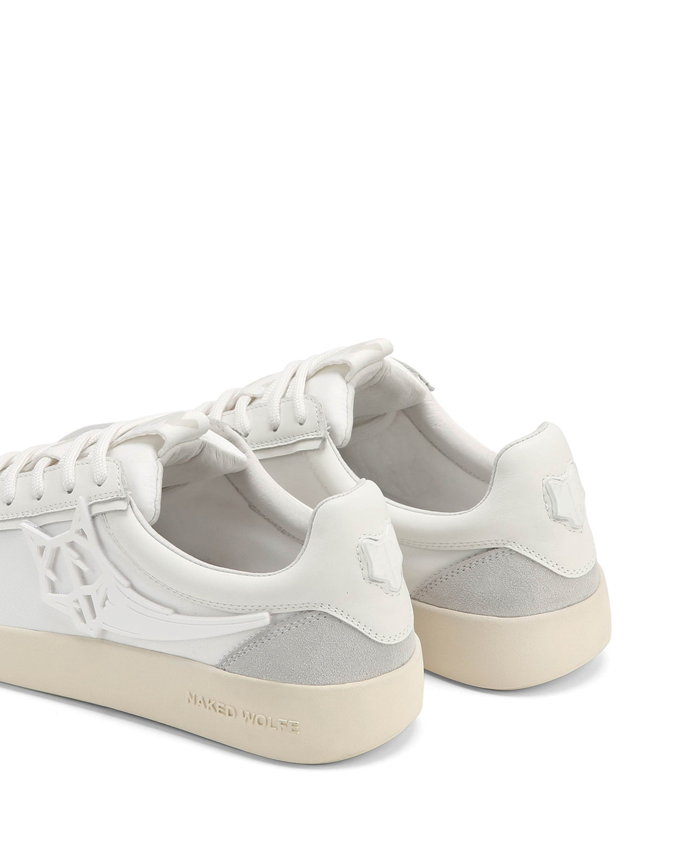 Naked Wolfe Palm White Nylon Sneakers | 7219-XNSHY