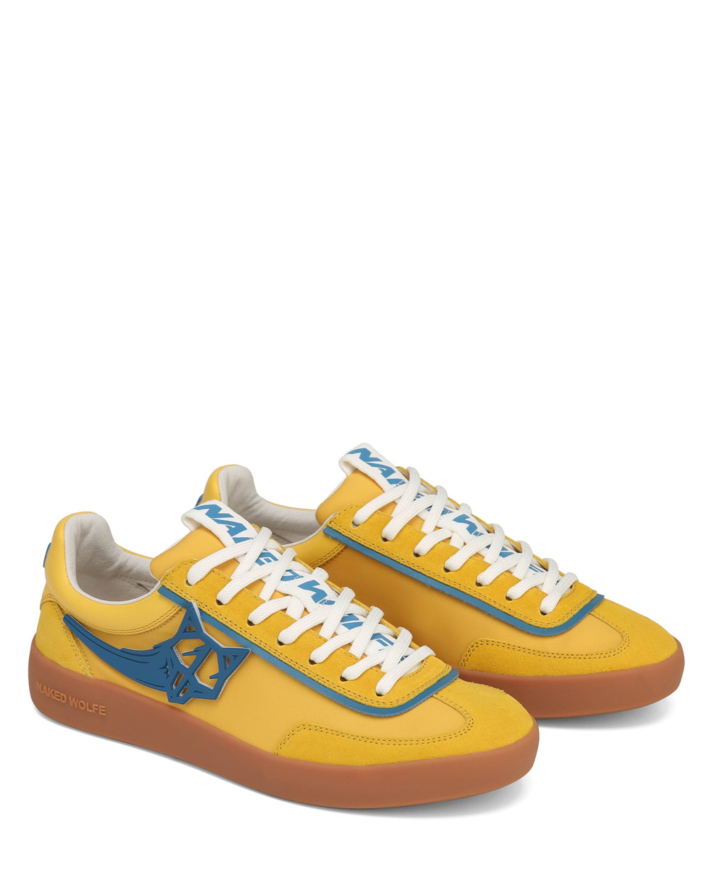 Naked Wolfe Palm Yellow Nylon Sneakers | 7193-AFMYR