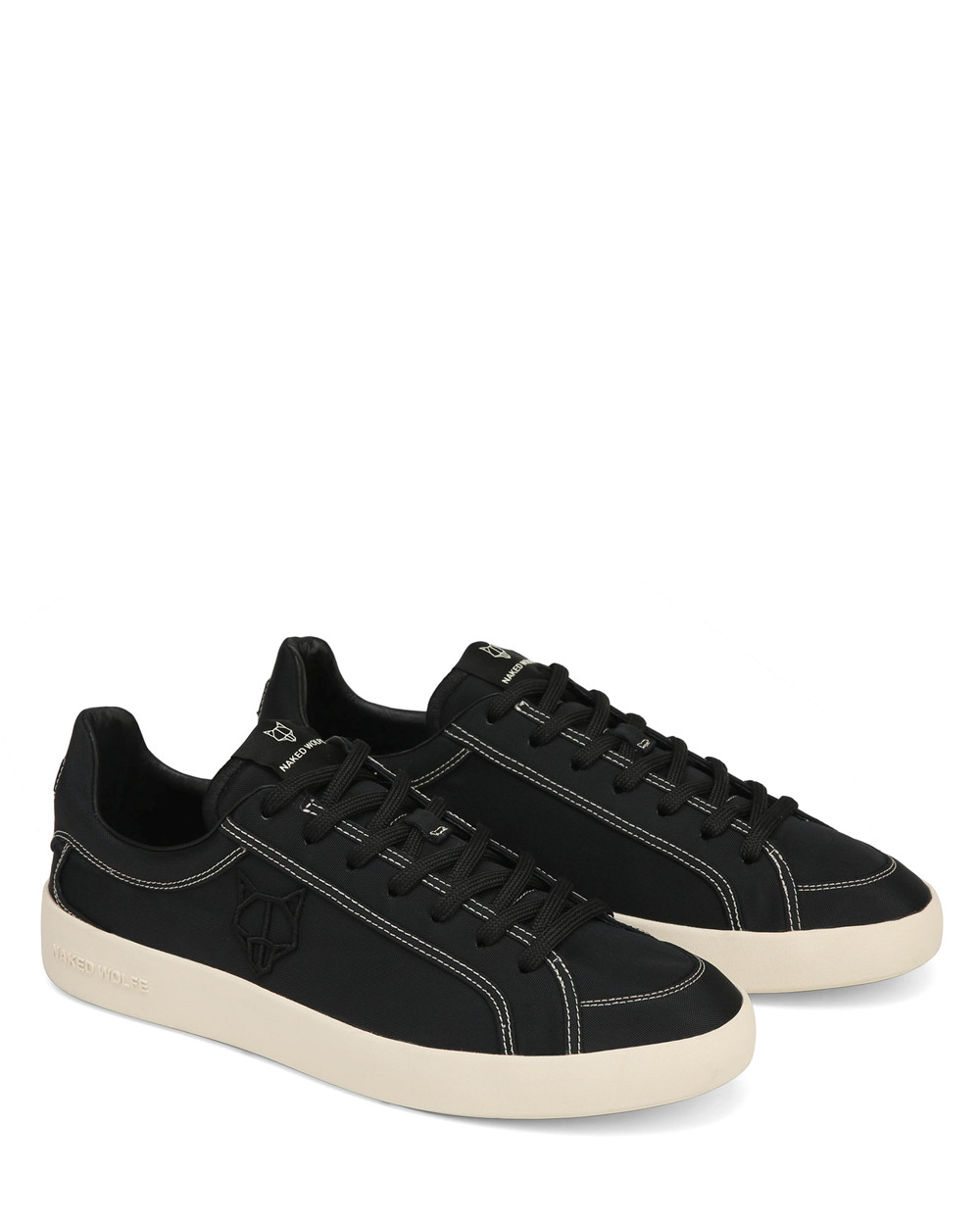 Naked Wolfe Portofino Black Nylon Sneakers | 6530-QUYNA