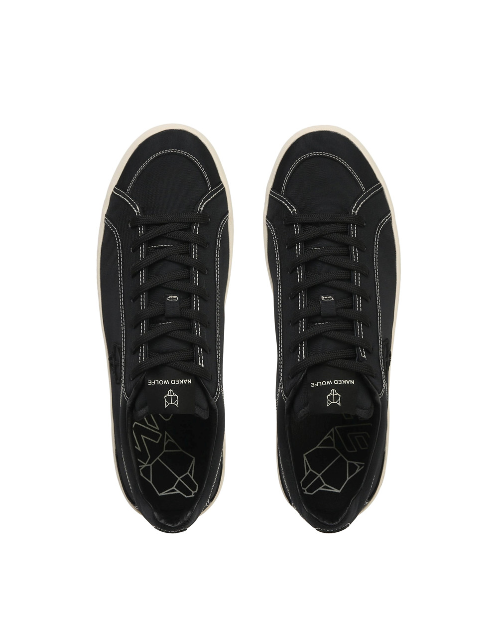 Naked Wolfe Portofino Black Nylon Sneakers | 6530-QUYNA