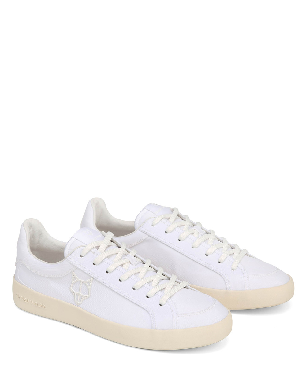 Naked Wolfe Portofino White Nylon Sneakers | 4713-LZBFE