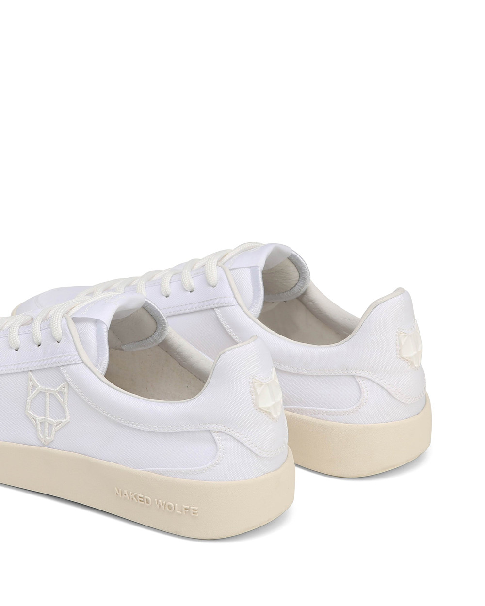 Naked Wolfe Portofino White Nylon Sneakers | 4713-LZBFE