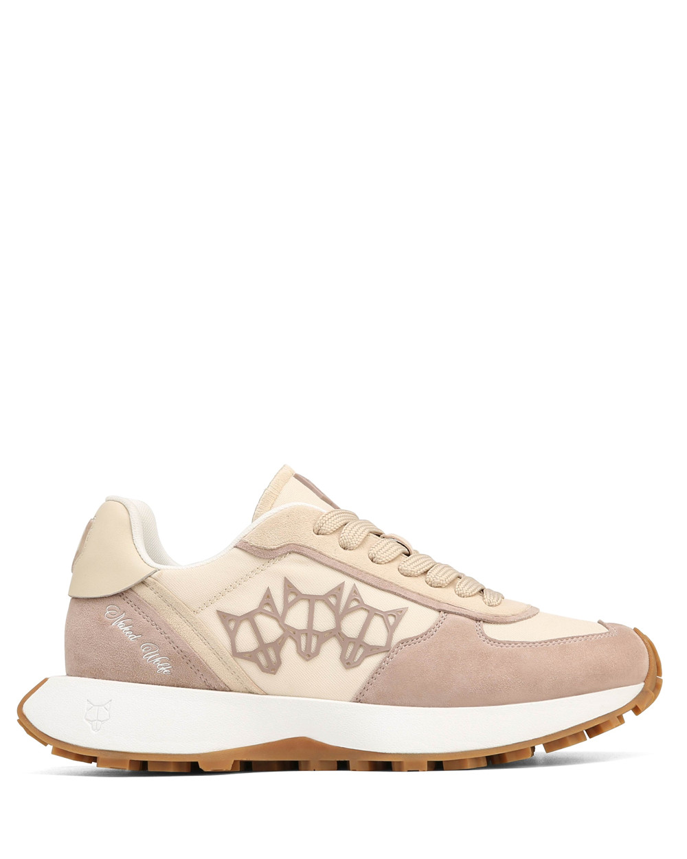 Naked Wolfe Prime Beige Nylon Suede Sneakers | 7953-QMZTV