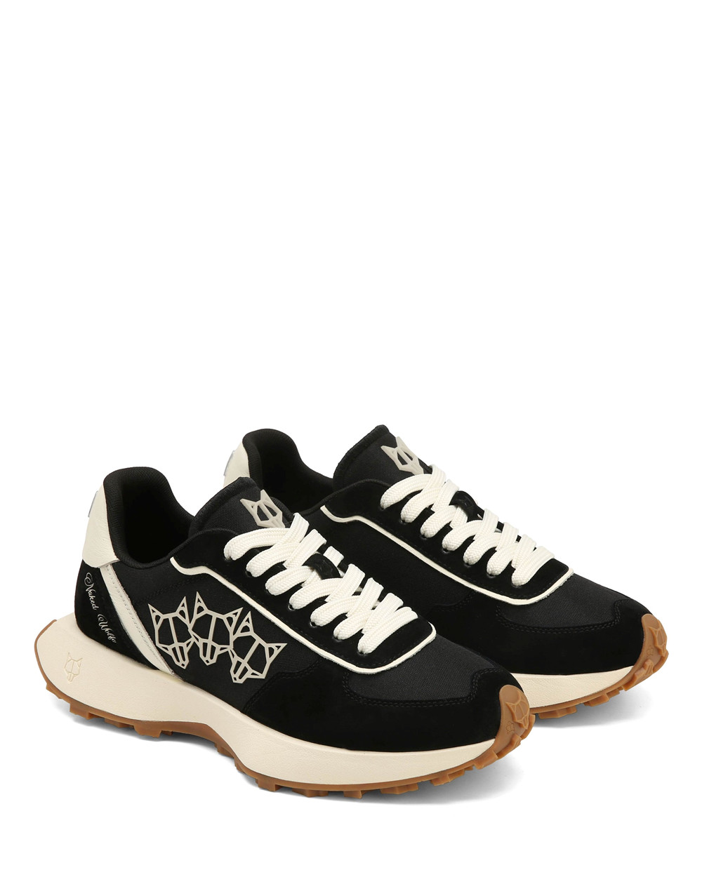 Naked Wolfe Prime Black Nylon Sneakers | 8371-JEIBO