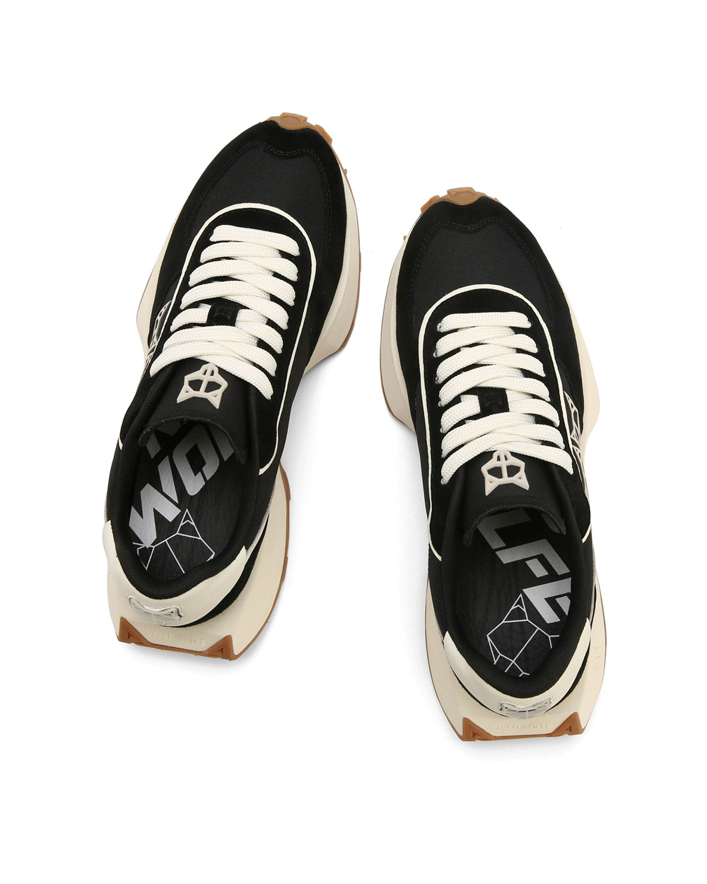 Naked Wolfe Prime Black Nylon Sneakers | 8371-JEIBO