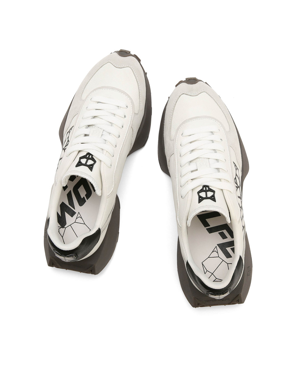 Naked Wolfe Prime White Leather Sneakers | 7605-GMXIO