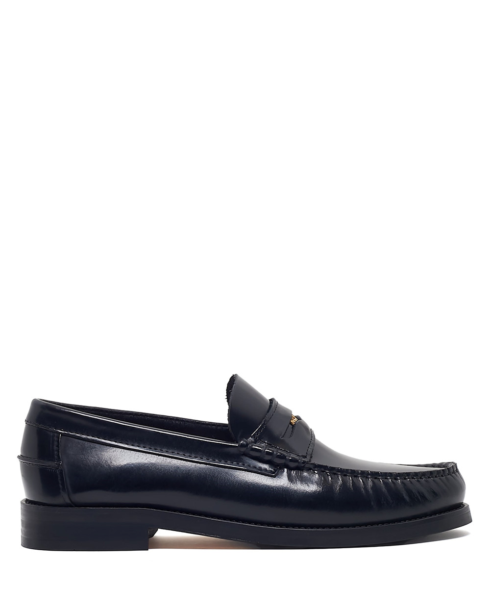 Naked Wolfe Riviera Box Leather Black Loafers | 6381-ZLSIM