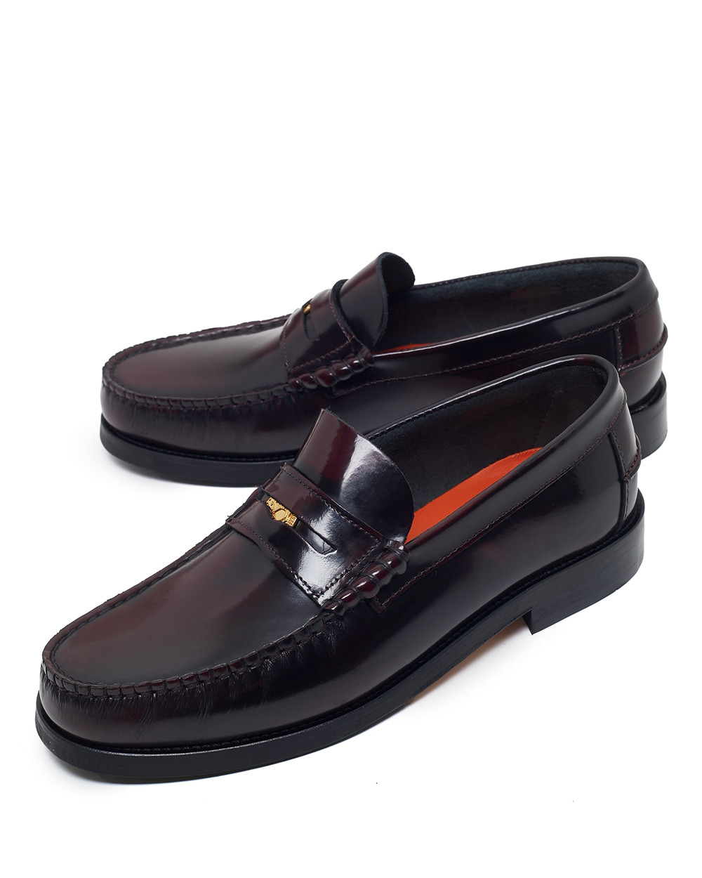 Naked Wolfe Riviera Box Leather Oxblood Loafers | 8042-TPCUS