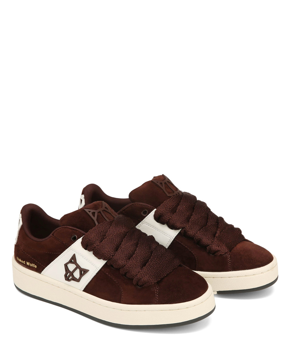 Naked Wolfe Scuba Cow Suede Brown Sneakers | 1852-GBYUX