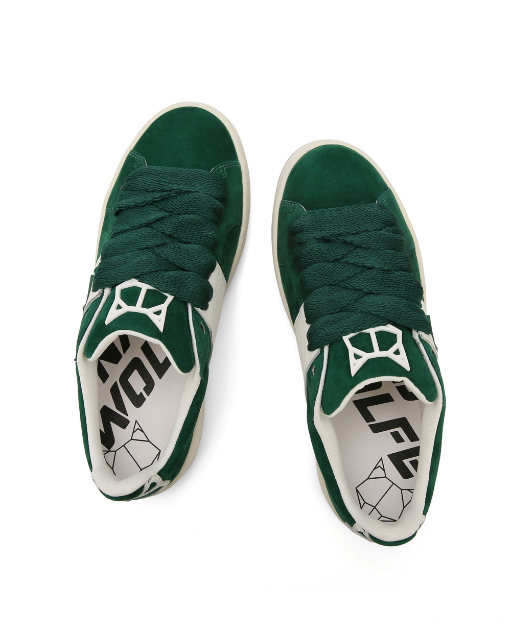 Naked Wolfe Scuba Cow Suede Green Sneakers | 7391-OUISK