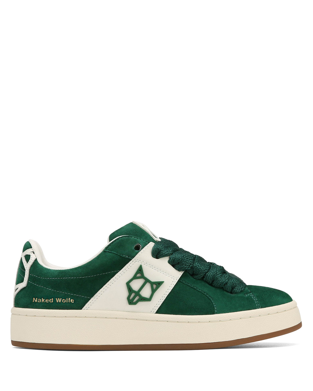 Naked Wolfe Scuba Cow Suede Green Sneakers | 7391-OUISK