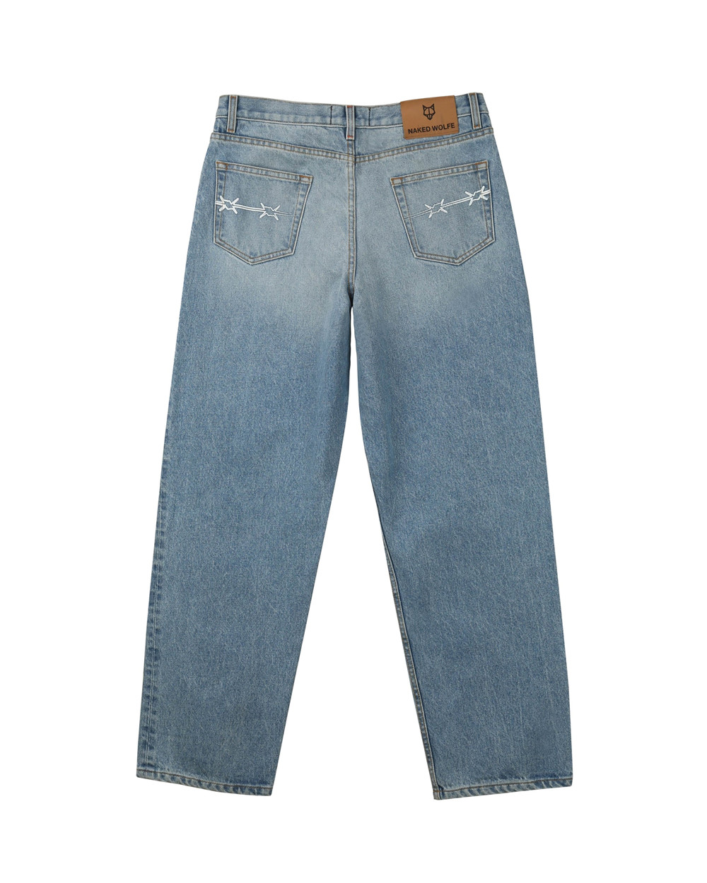 Naked Wolfe Signature Baggy Denim Light Blue Denim | 5960-PSTQL