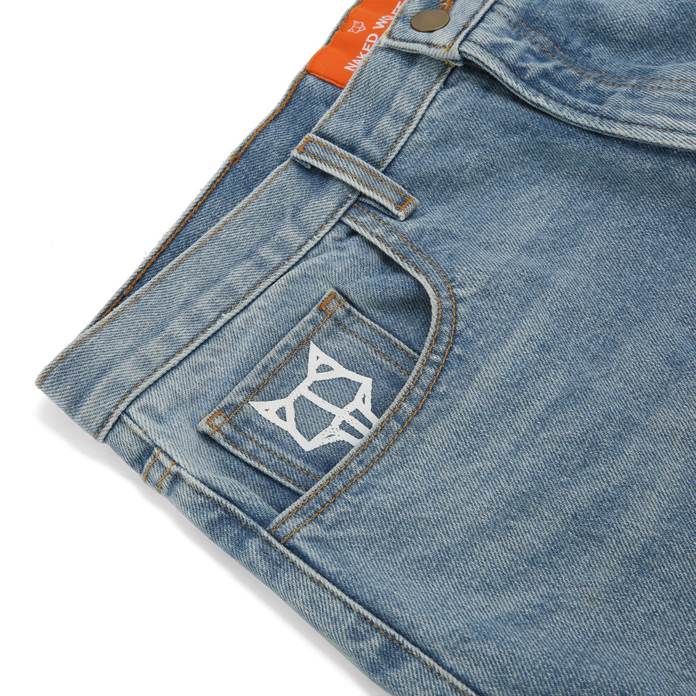 Naked Wolfe Signature Baggy Denim Light Blue Denim | 5960-PSTQL