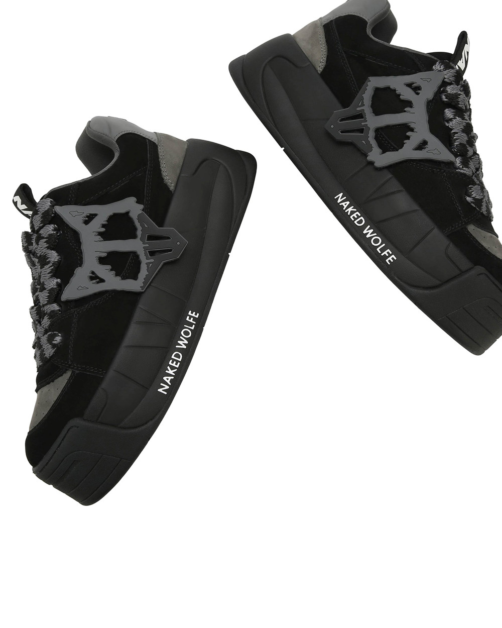 Naked Wolfe Slade Black Sneakers | 0762-MQJBI