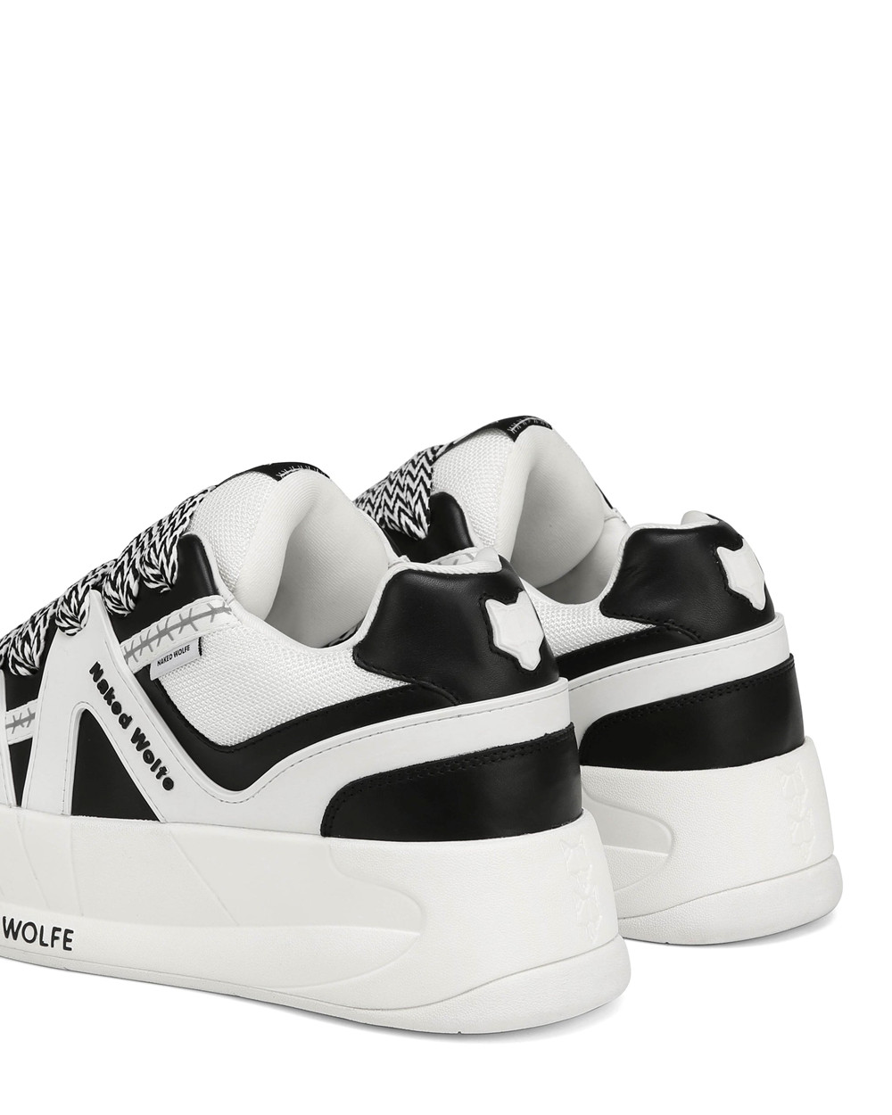 Naked Wolfe Slide Black/White Combo Sneakers | 2175-HVFET