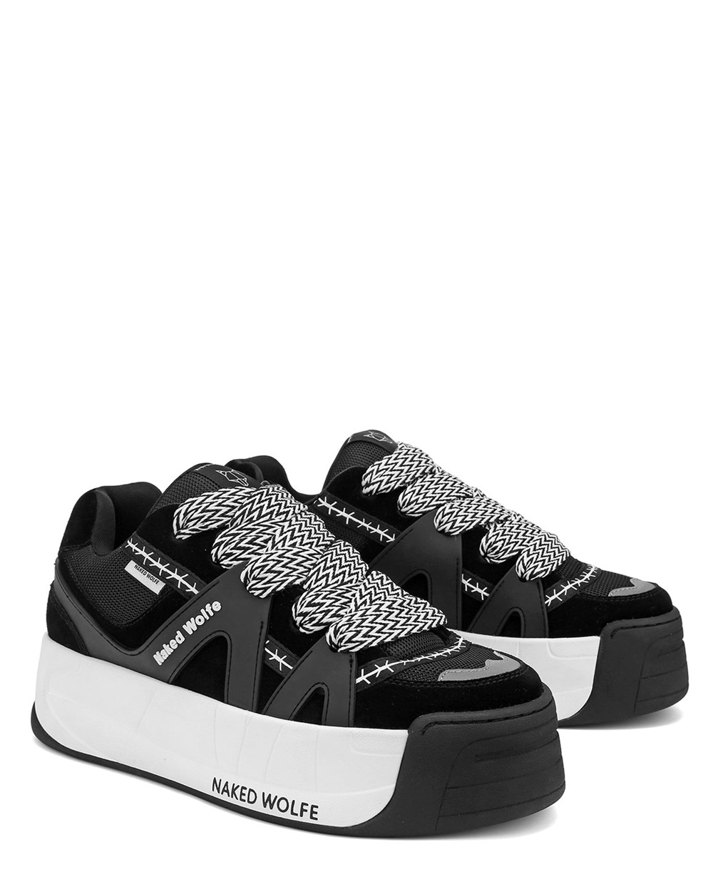 Naked Wolfe Slide Black Sneakers | 2379-PJFEB