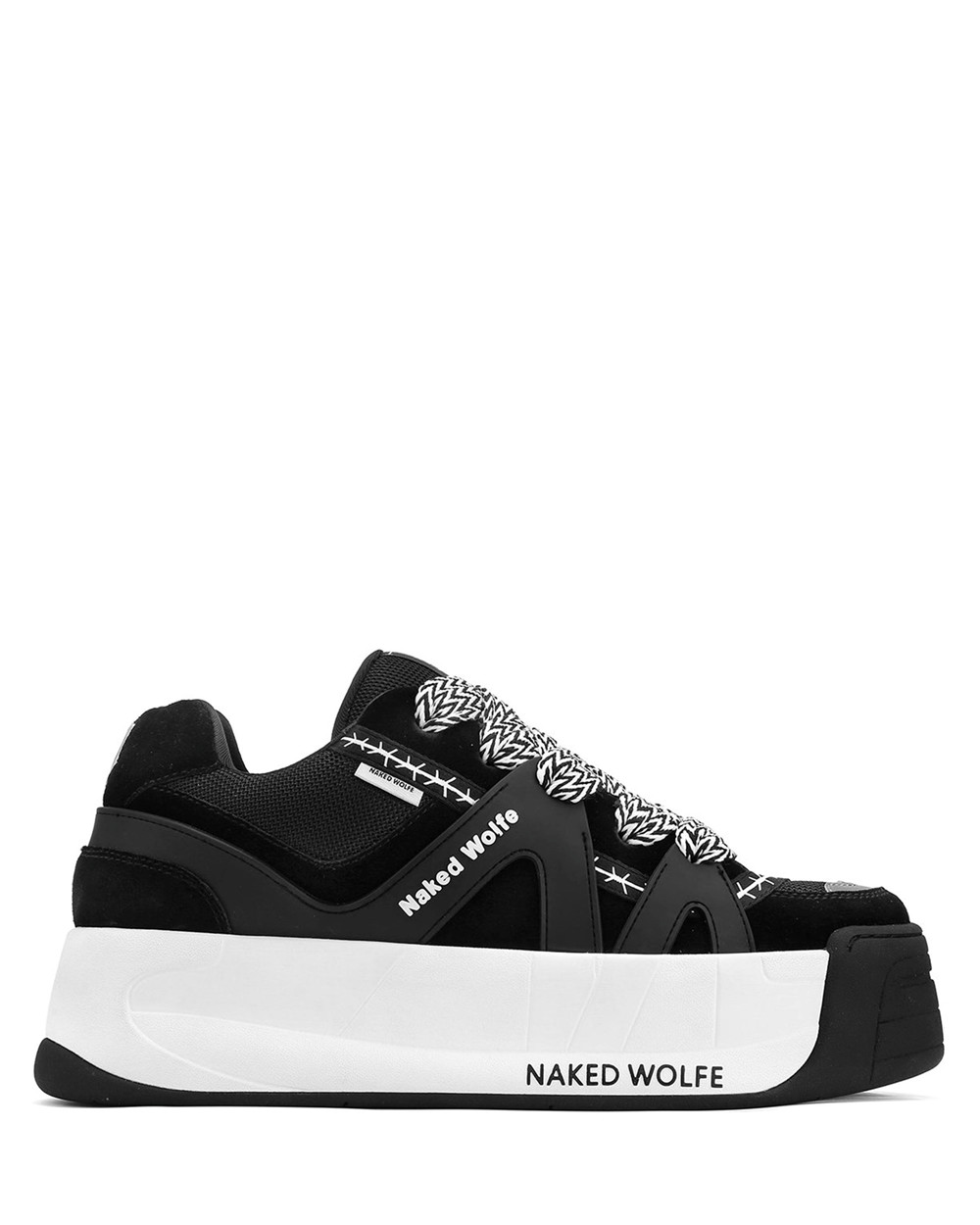 Naked Wolfe Slide Black Sneakers | 2379-PJFEB