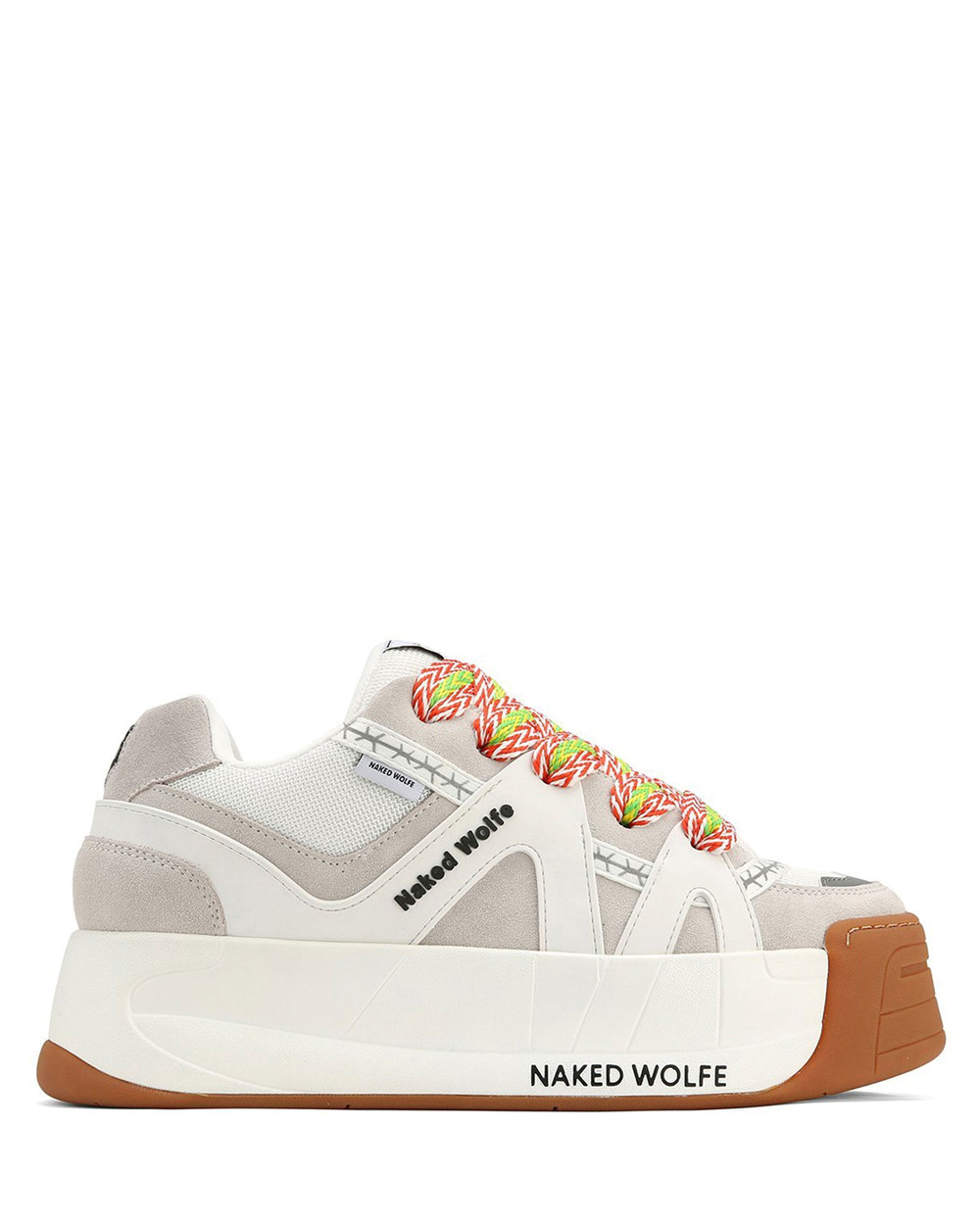 Naked Wolfe Slide White Sneakers | 4381-MCYHU