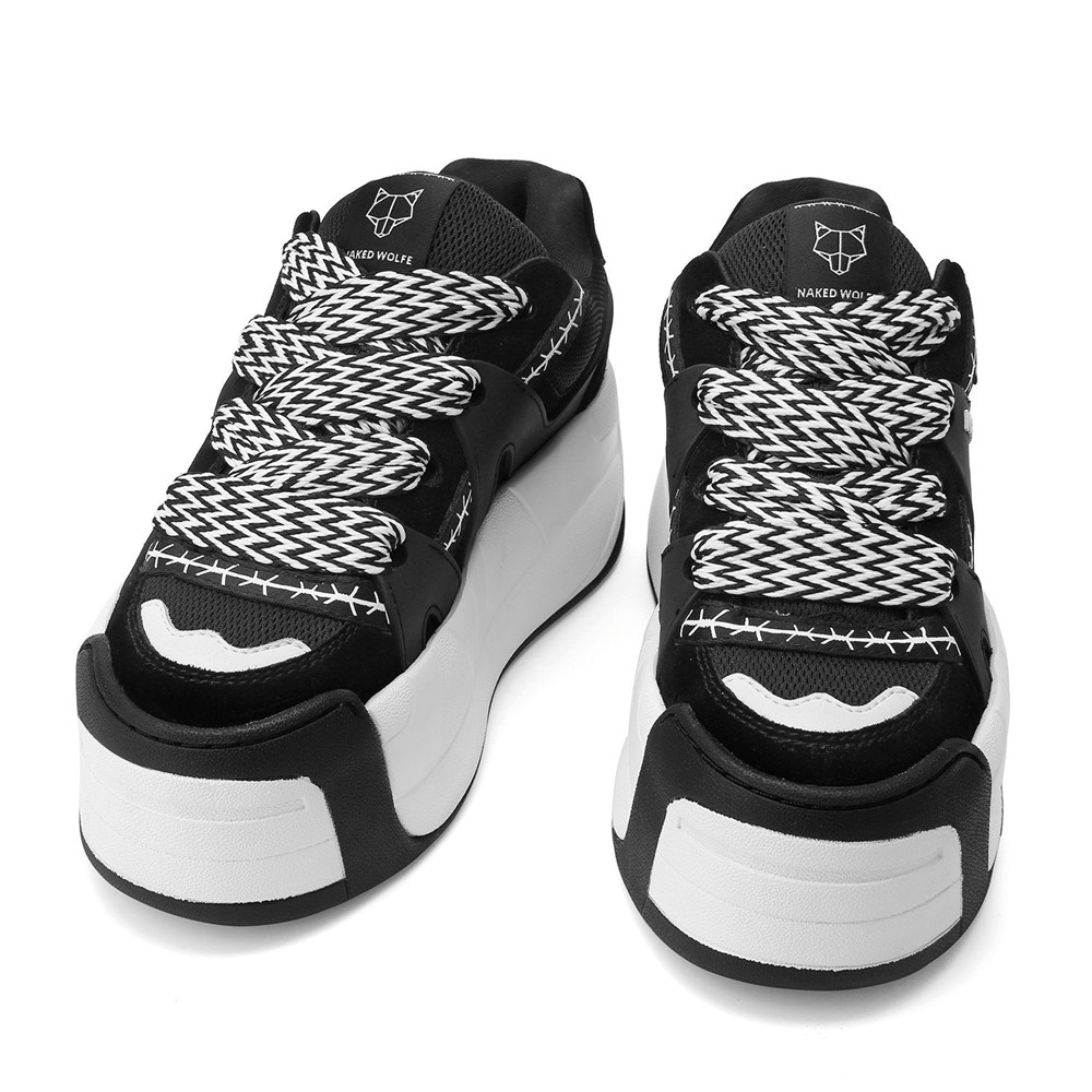 Naked Wolfe Slider Black Sneakers | 3854-KDZAB