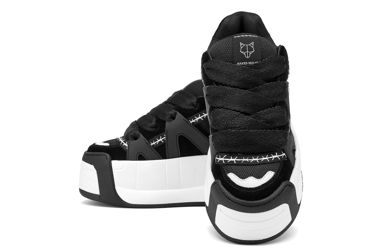 Naked Wolfe Slider Black Sneakers | 3854-KDZAB