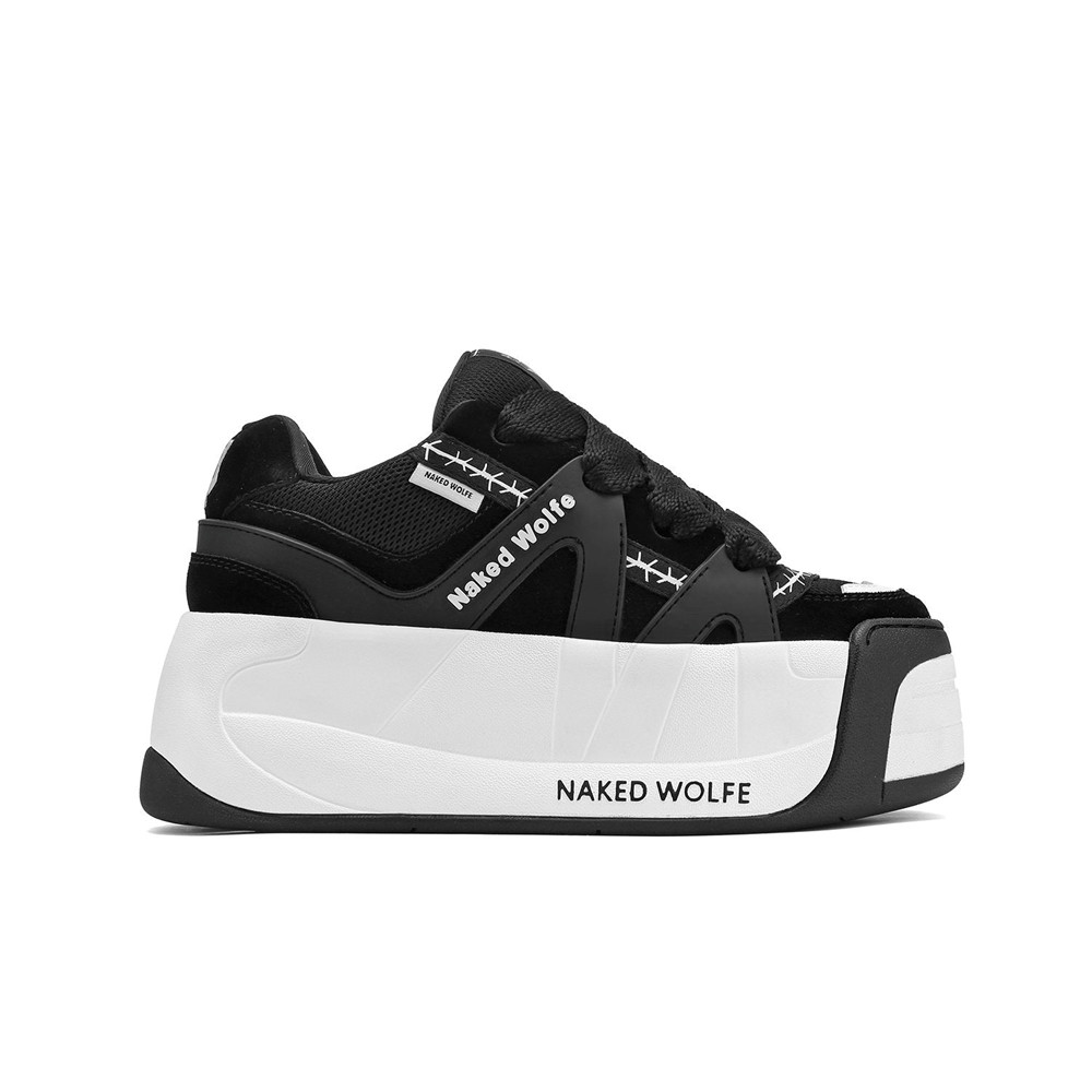 Naked Wolfe Slider Black Sneakers | 3854-KDZAB