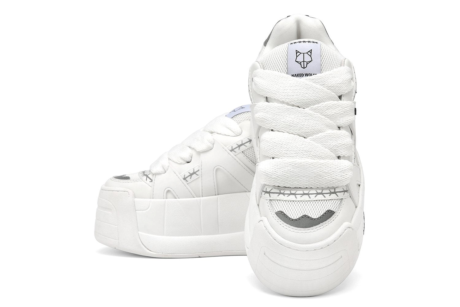 Naked Wolfe Slider White Sneakers | 5471-UGHXC