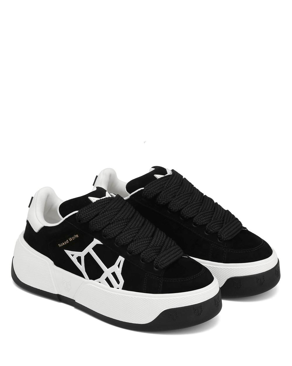 Naked Wolfe Sound Black Kid Suede Sneakers | 8032-QYIKX