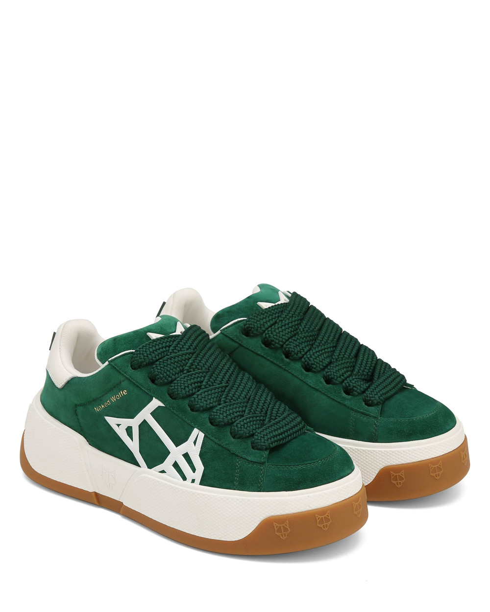 Naked Wolfe Sound Ivy Green Kid Suede Sneakers | 6213-LHAYM