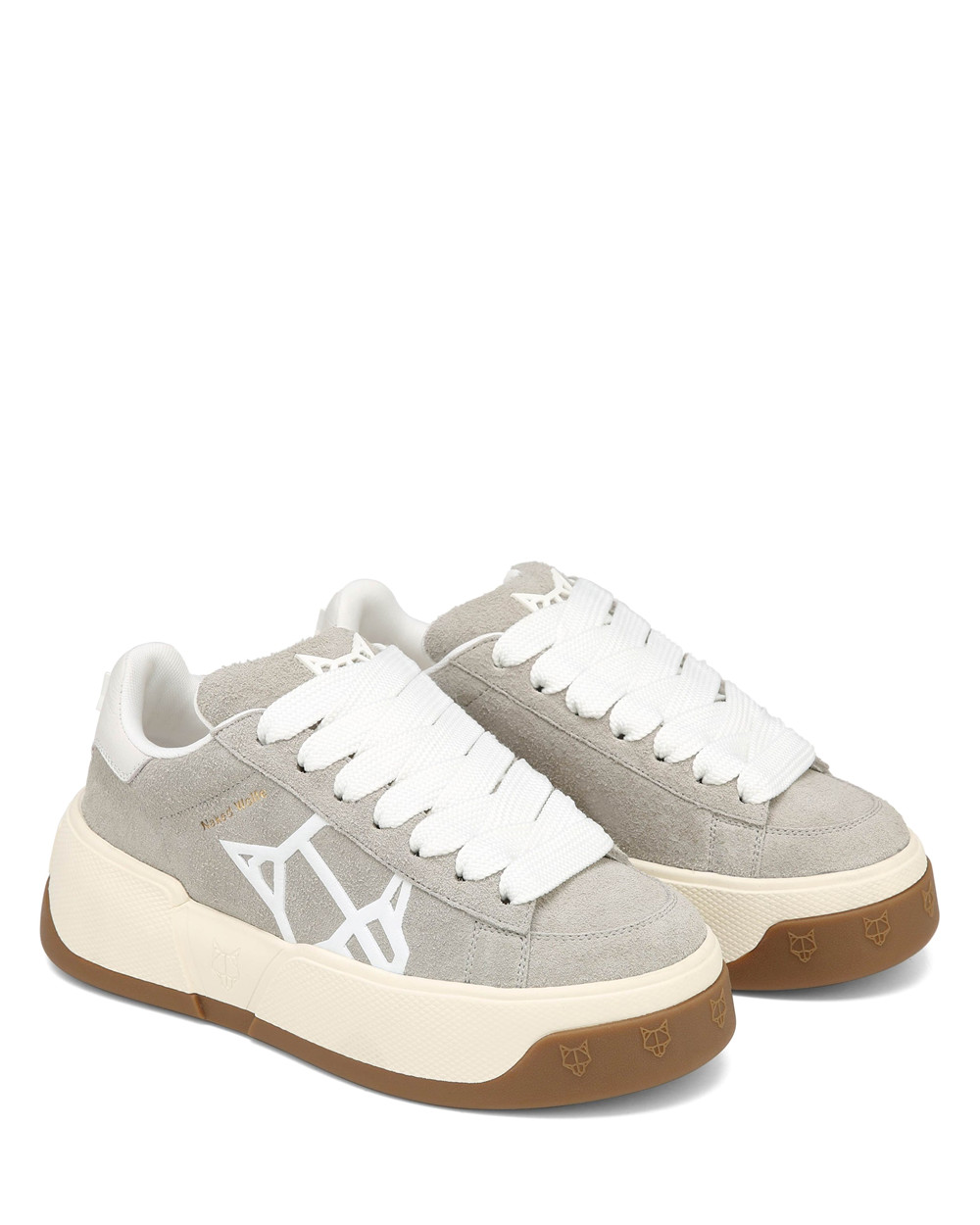 Naked Wolfe Sound Light Grey Cow Suede Sneakers | 3419-ULOYW