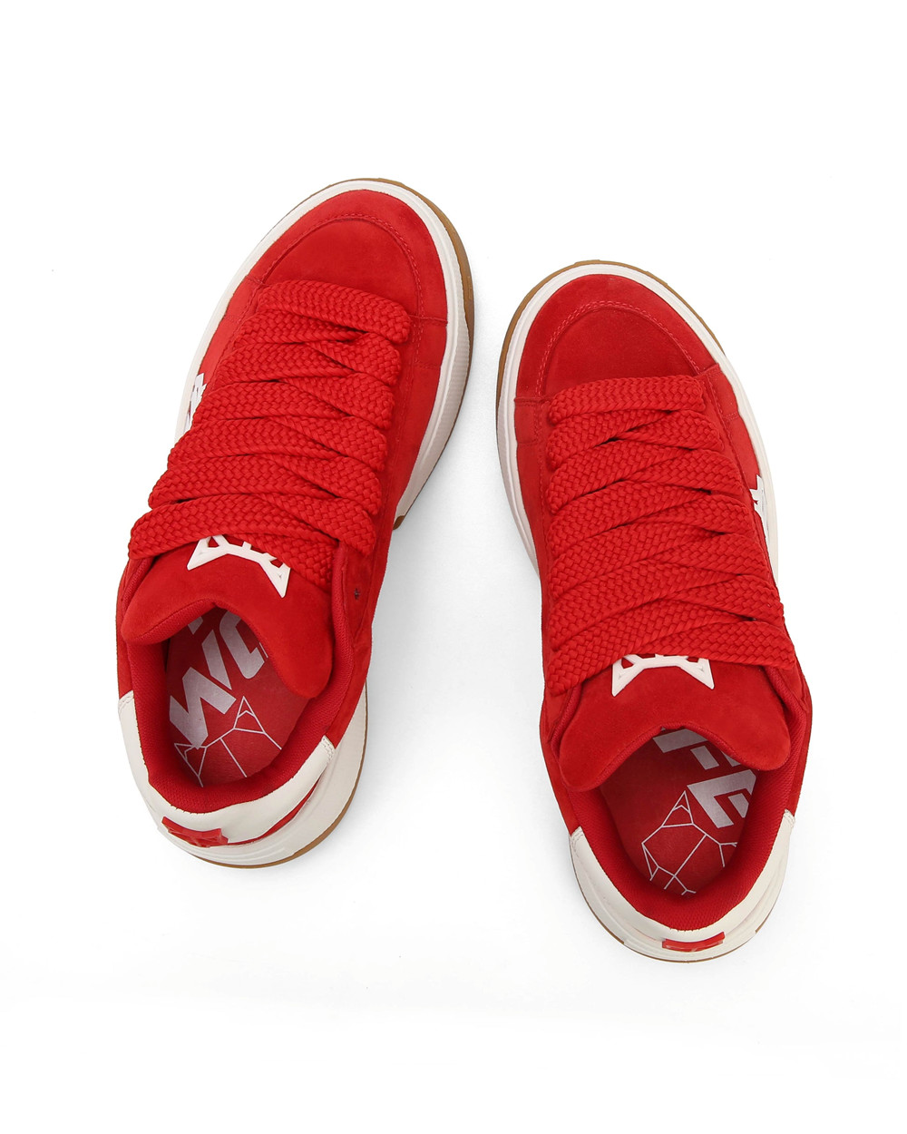 Naked Wolfe Sound Red Kid Suede Sneakers | 7462-AQMRF