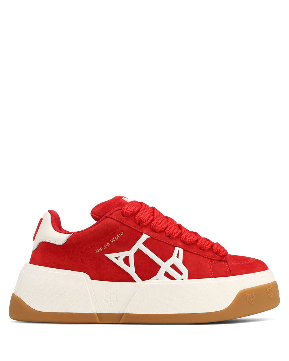 Naked Wolfe Sound Red Kid Suede Sneakers | 7462-AQMRF