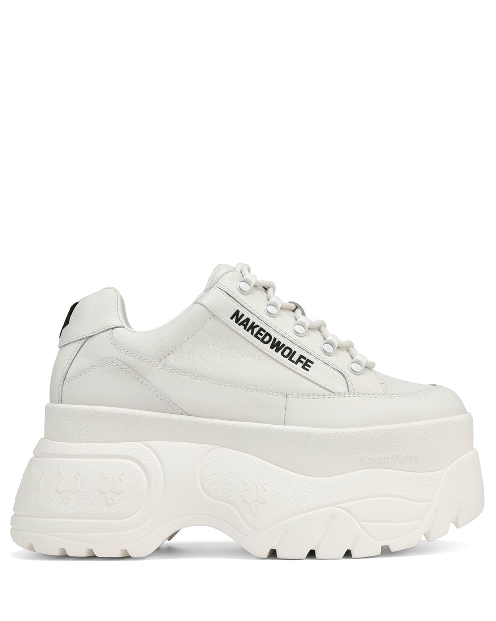 Naked Wolfe Sprinter White Leather Sneakers | 2097-ORFED