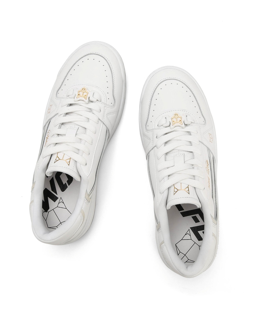 Naked Wolfe Strand White Leather Sneakers | 4375-RHAYJ