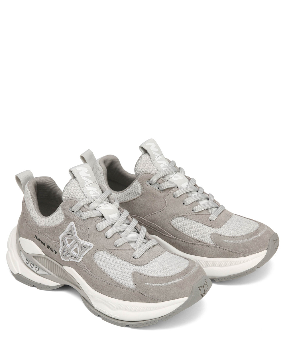 Naked Wolfe Super Grey Suede Sneakers | 6034-SFODY